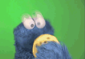 Cookie monster eating cookies